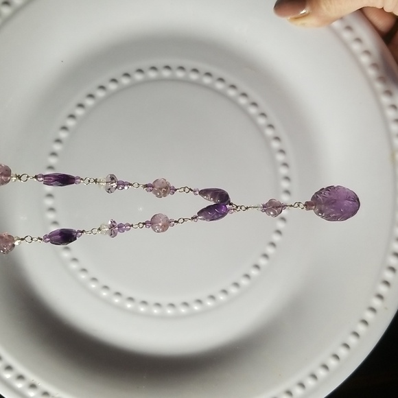 AMETHYST STERLING NECKLACE - Picture 2 of 4